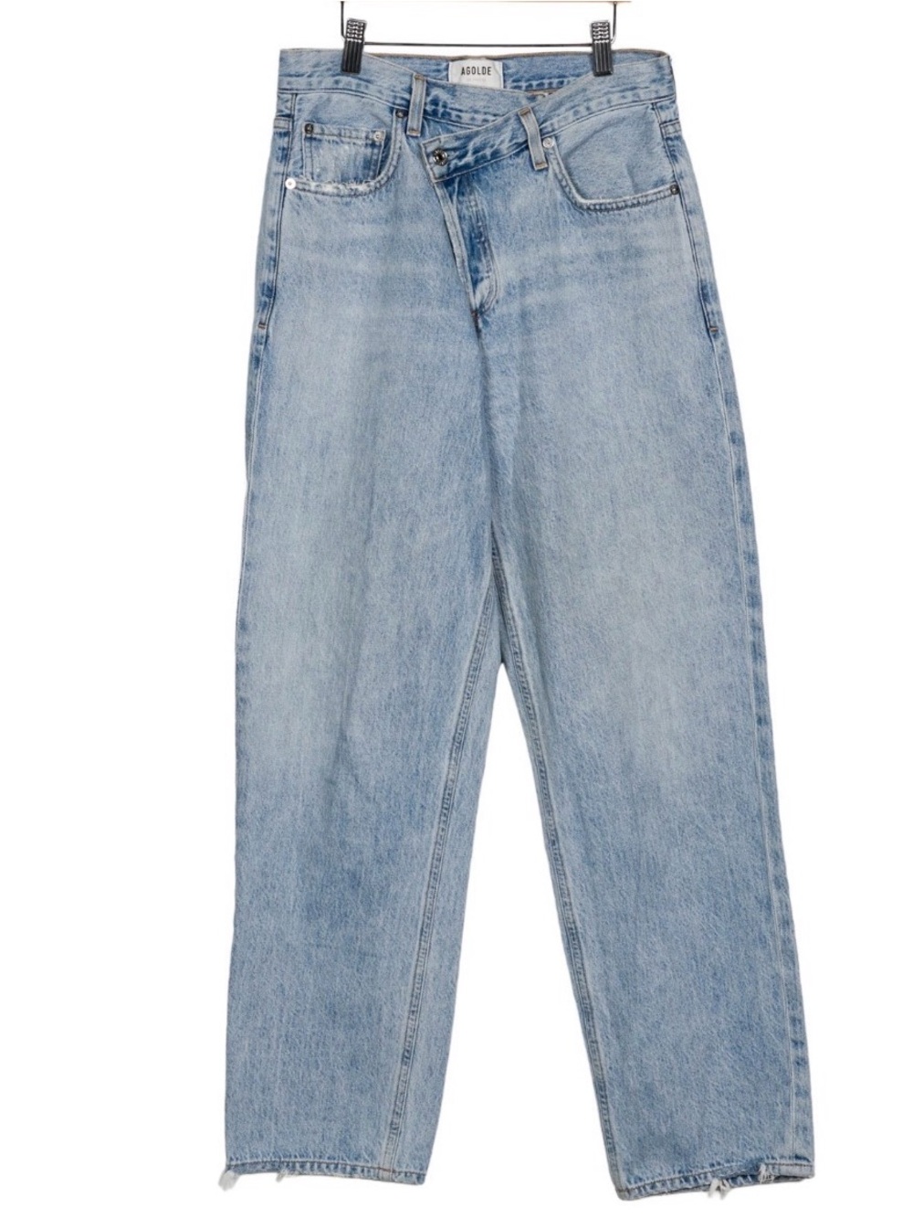 AGOLDE High rise Straight Leg Jeans Asymmetric fly